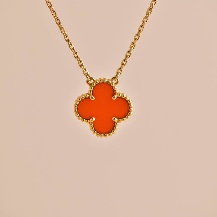 Van Cleef & Arpels Carnelian Vintage Alhambra Pendant