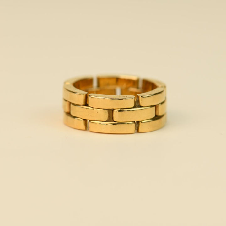 Cartier Maillon Panthere Yellow Gold Ring Size 52