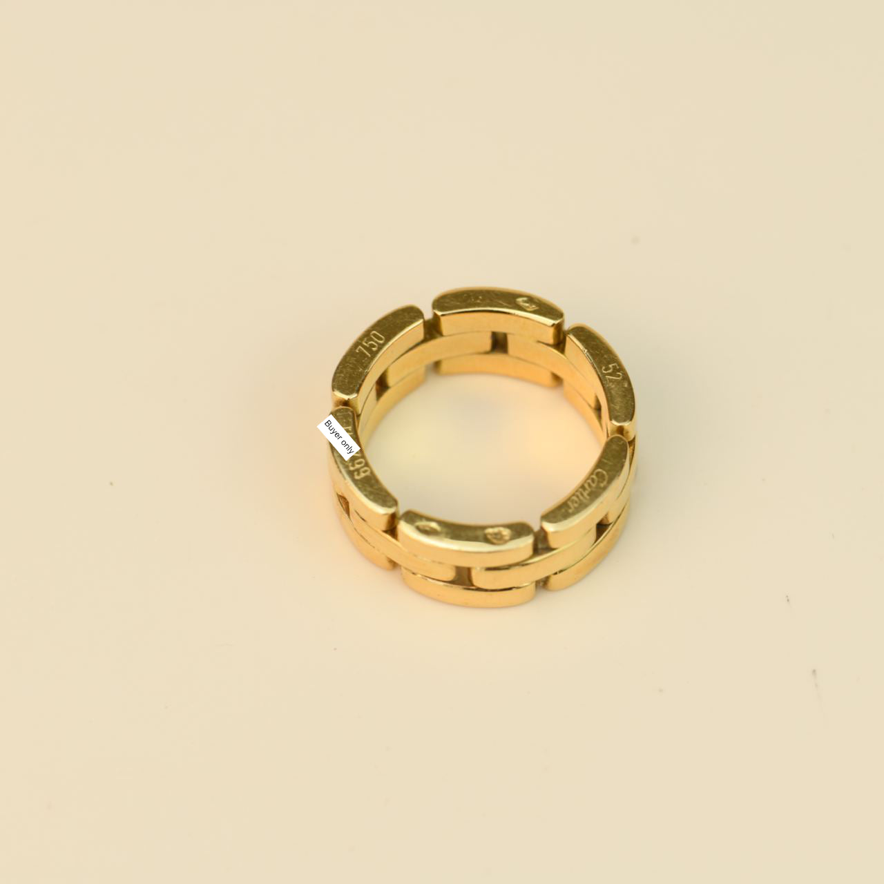 Cartier Maillon Panthére Diamond 18KYG Band Ring Size 52 (US 6)