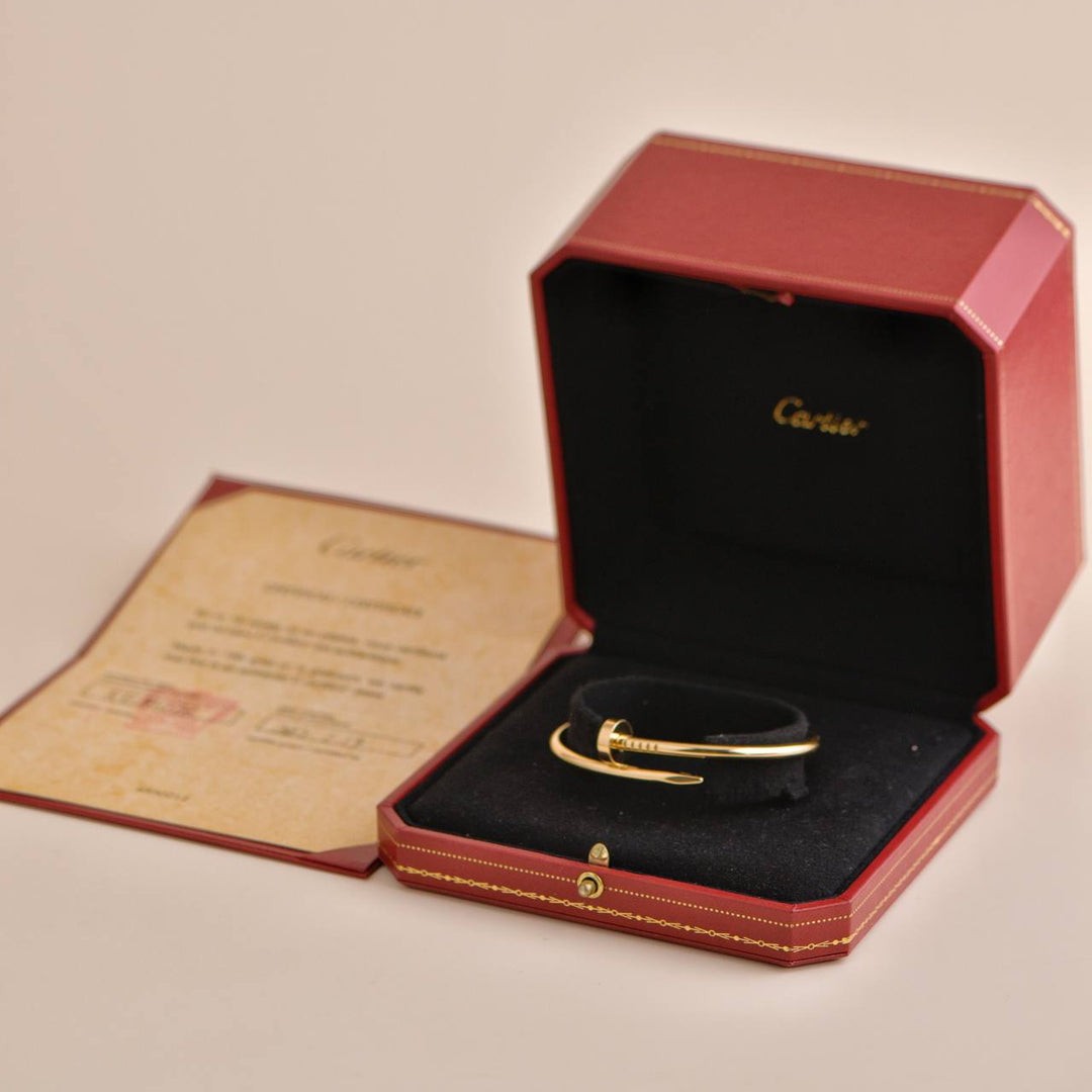 Cartier Juste un Clou Yellow Gold Bracelet Size 17