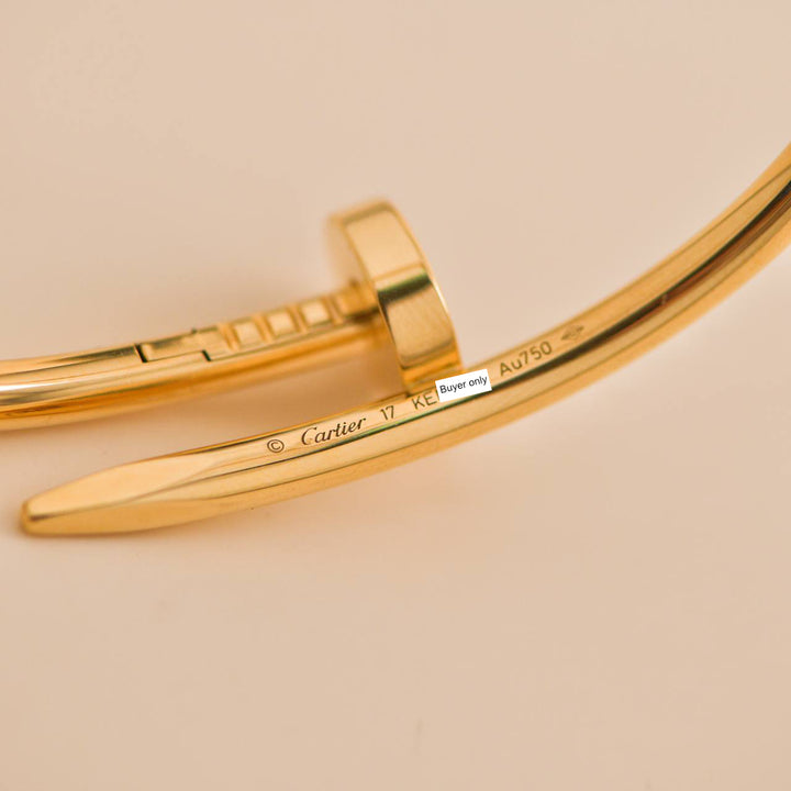 Cartier Juste un Clou Yellow Gold Bracelet Size 17