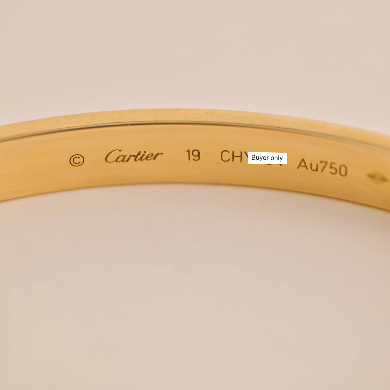 Cartier Love Bracelet 18K Yellow Gold Size 19 Dandelion Antiques