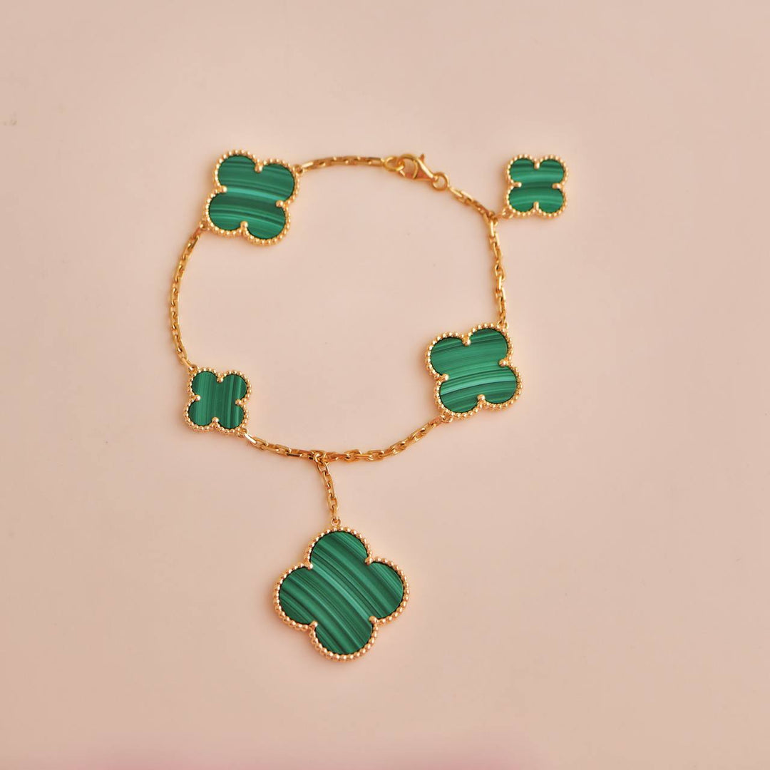 Van Cleef Arpels Magic Alhambra Malachite Motif Bracelet