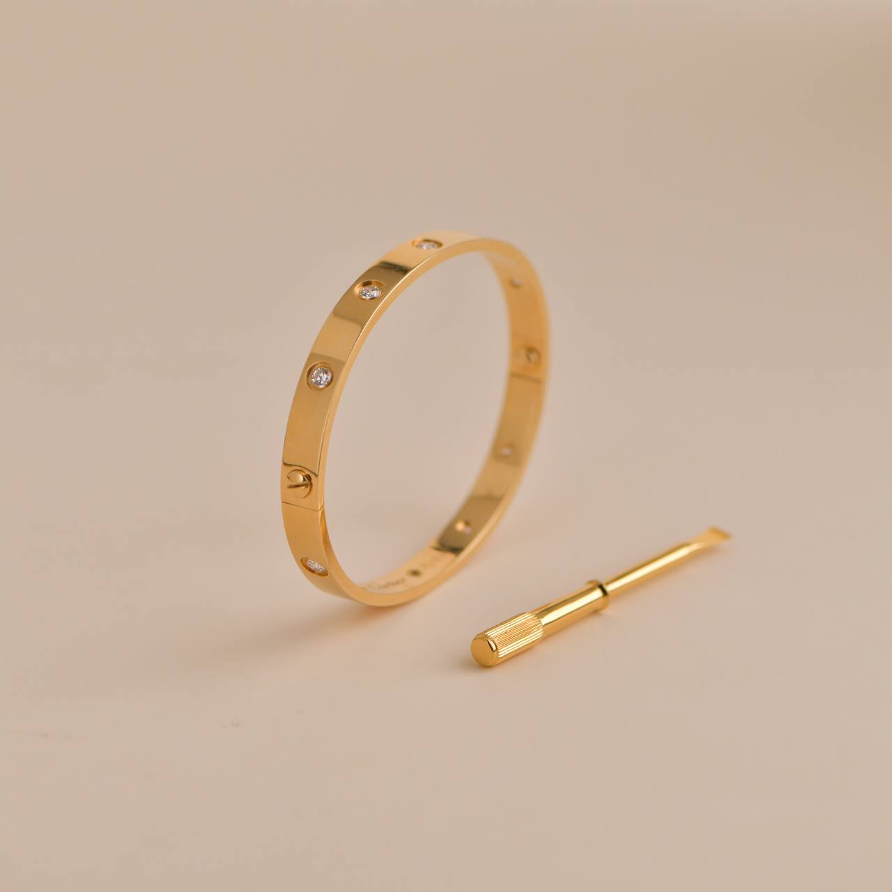 Cartier Love Bracelet Small Model 18K Yellow Gold Size 17