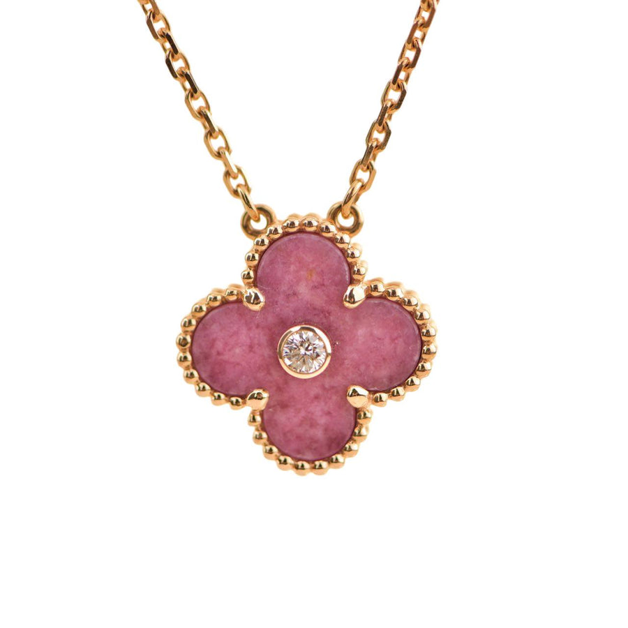 Van Cleef Arpels Vintage Alhambra Rhodonite Diamond 2021 Holiday