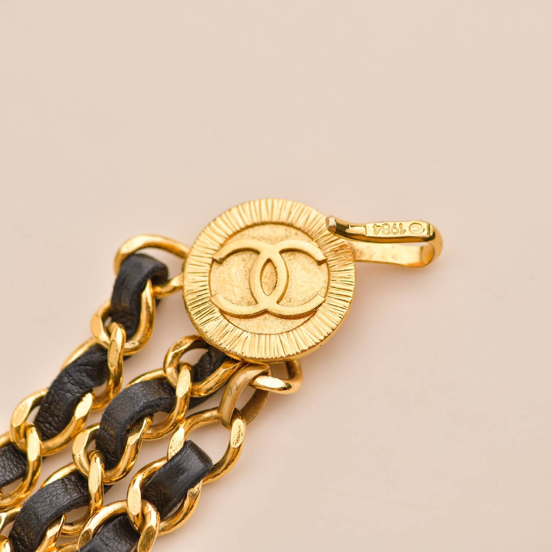 Chanel Vintage CC Black Leather and Chain-link Belt – Dandelion Antiques