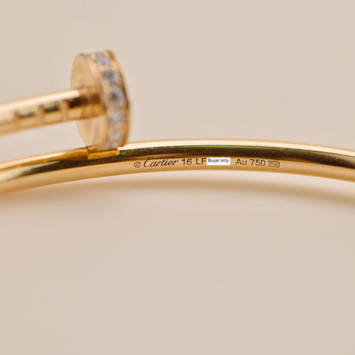 Cartier Juste un Clou Diamond Bracelet Rose Gold Small Model Size 16