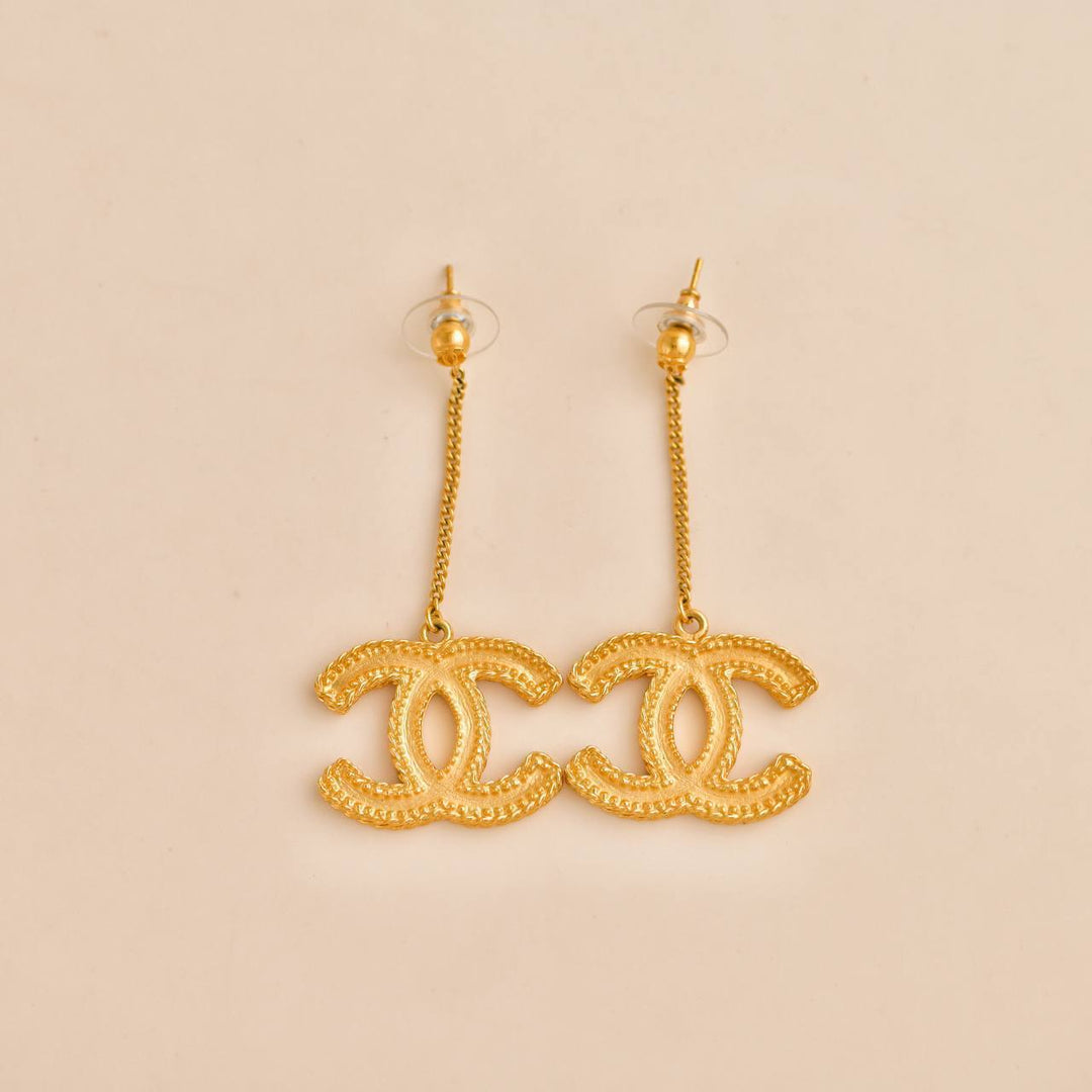 Chanel CC Large Drop Earrings