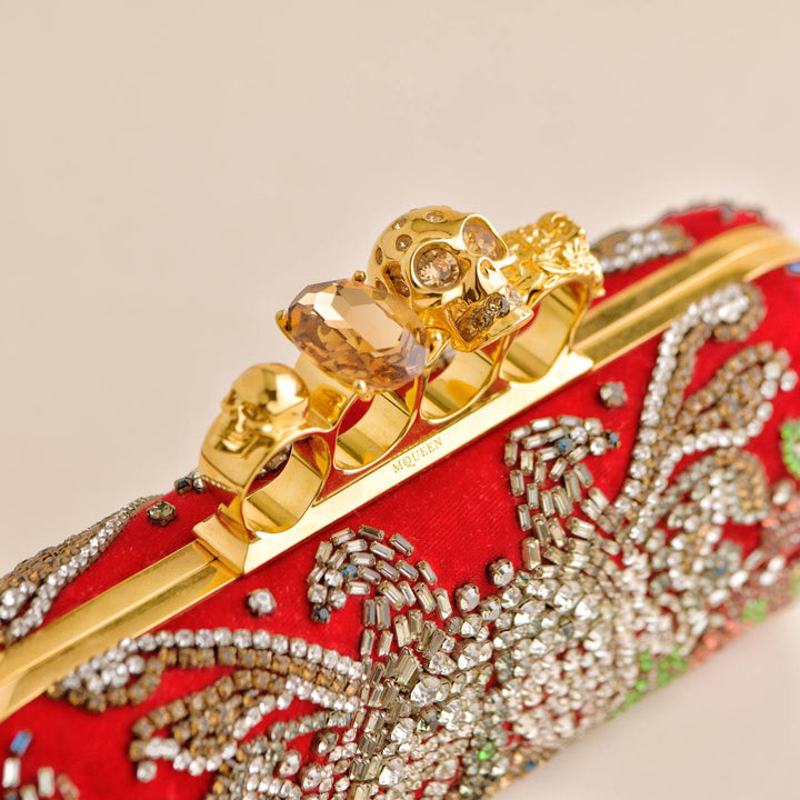 Pre-owned Alexander McQueen Embroidered Knuckle Clutch