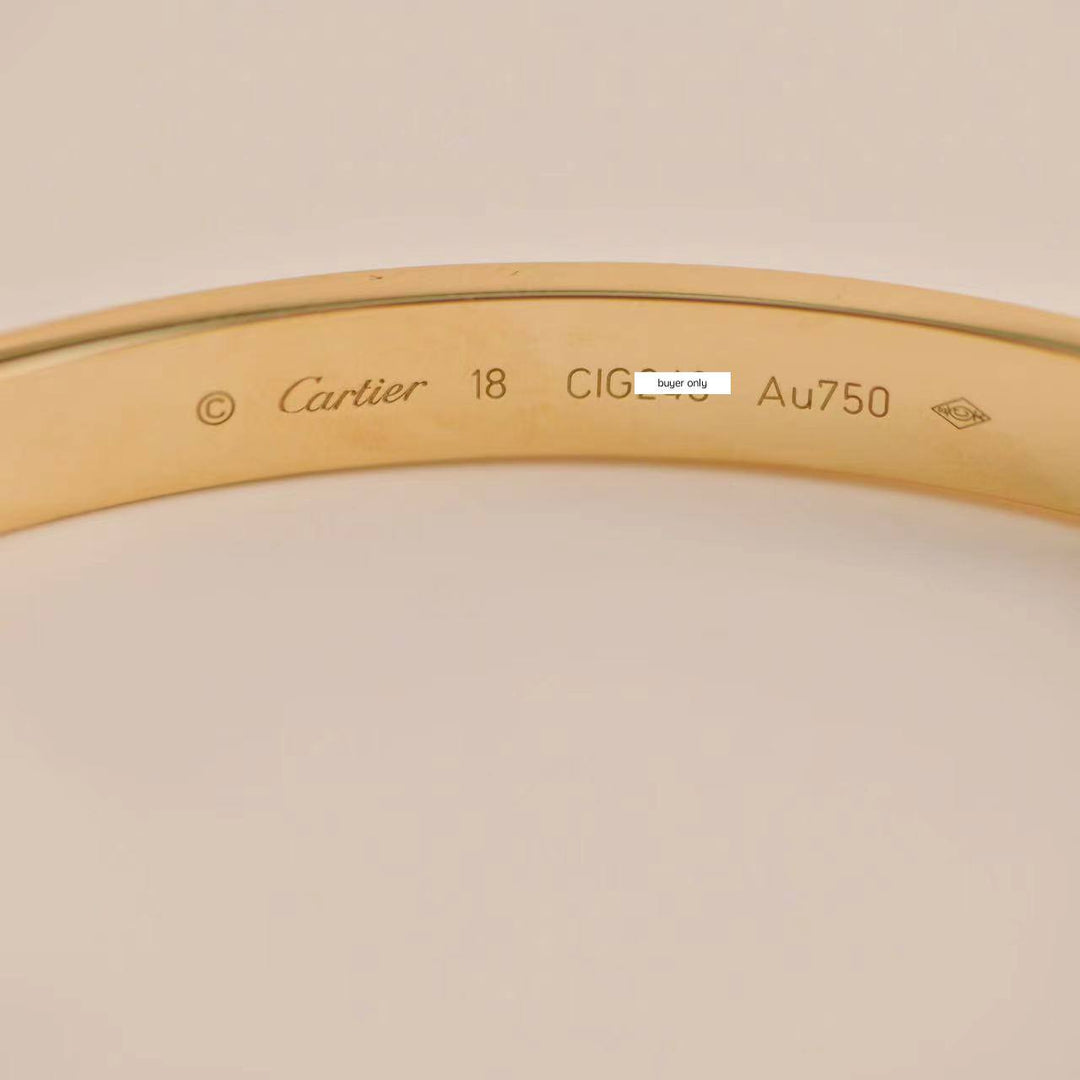 Pre-loved Size 18 Cartier Love 18K Yellow Gold Bracelet