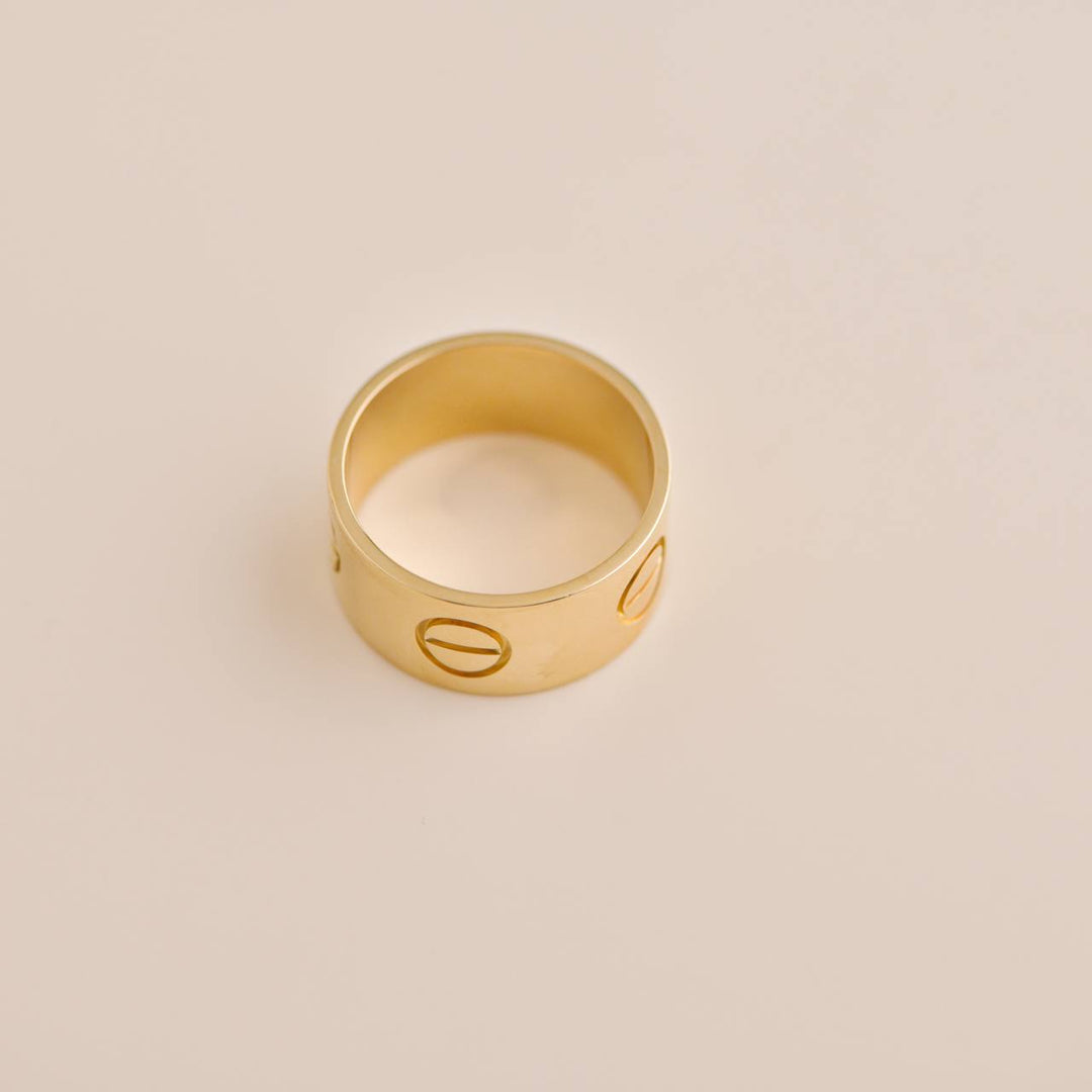 Pre-loved Cartier Love 18K Yellow Gold Wide Ring