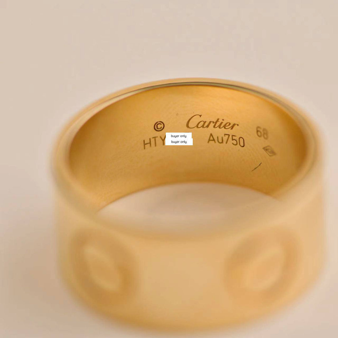 Second Hand Cartier Love 18K Yellow Gold Wide Ring