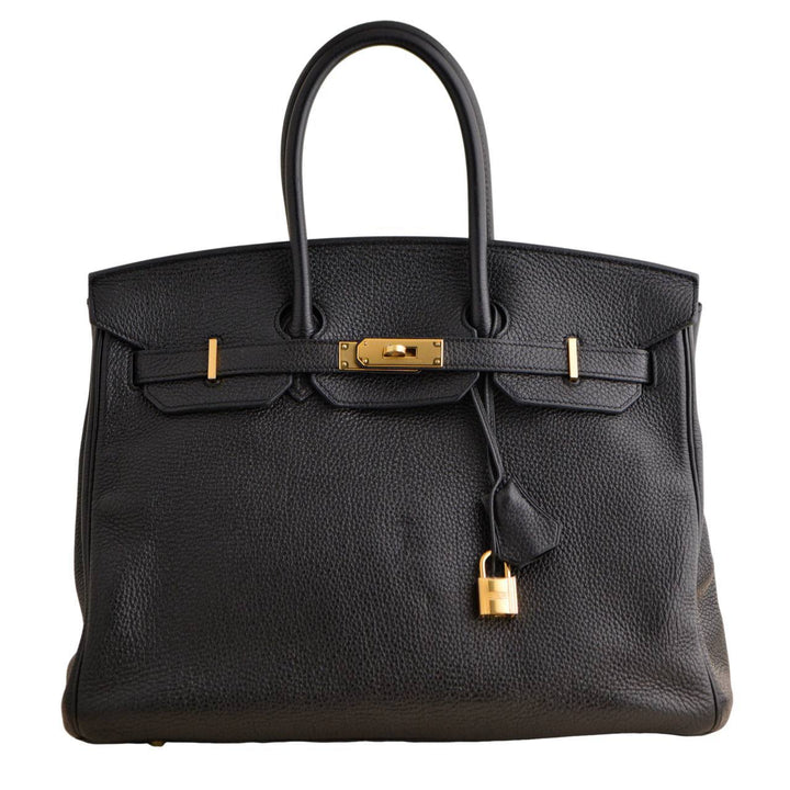 Pre-owned Hermès Birkin 35 Black Togo Leather with Gold Hardware