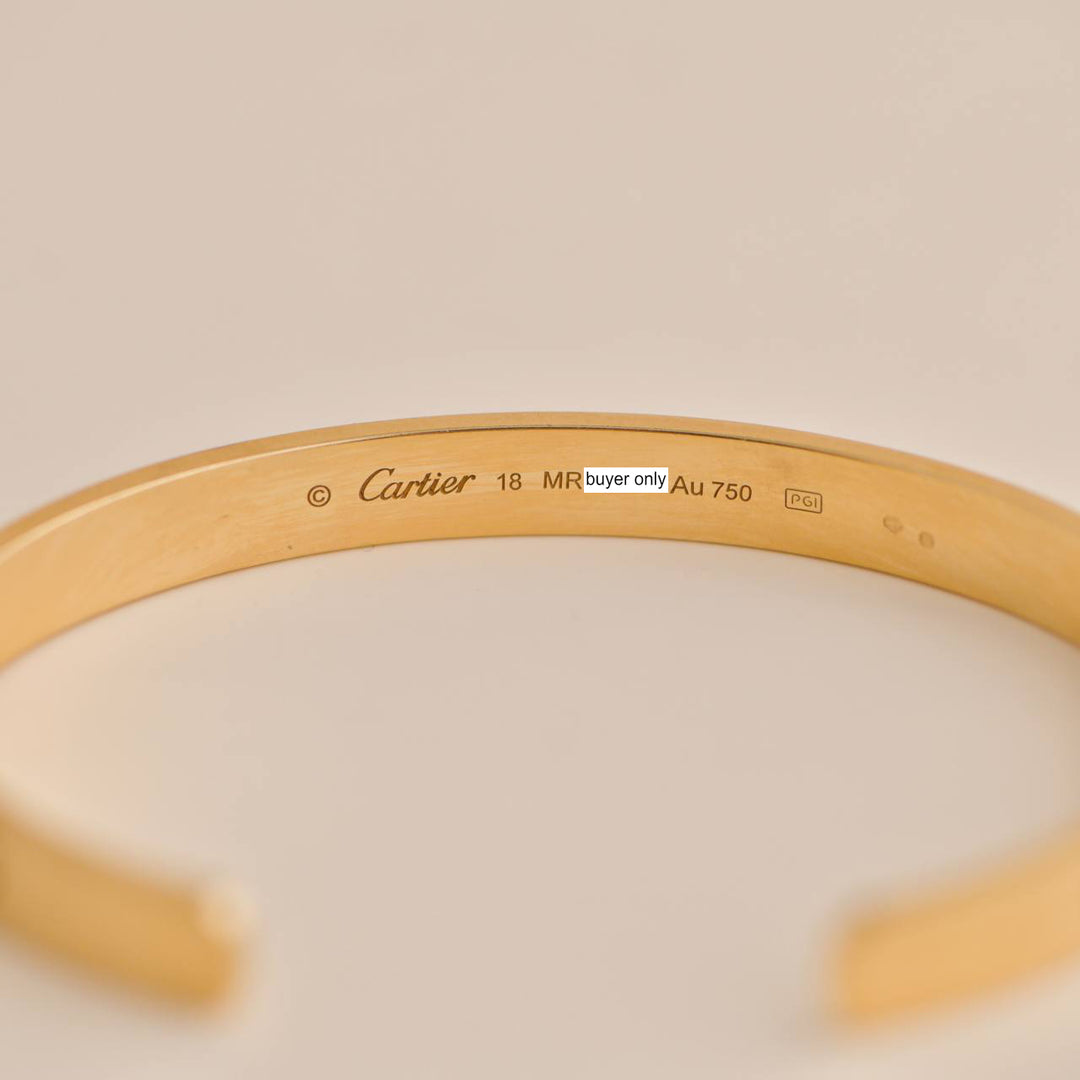 Second Hand Pre-loved Cartier Love Yellow Gold Cuff Bracelet