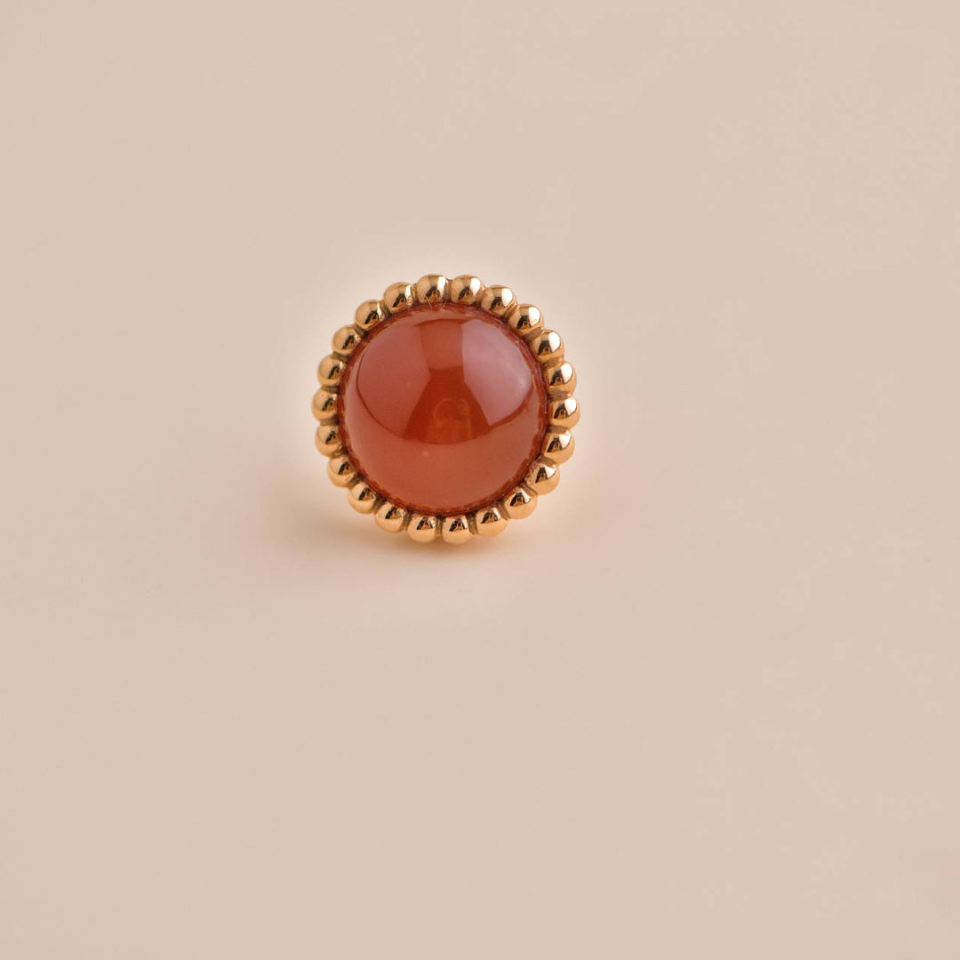 Pre-owned VCA Perlée Couleurs Carnelian 18K Ros