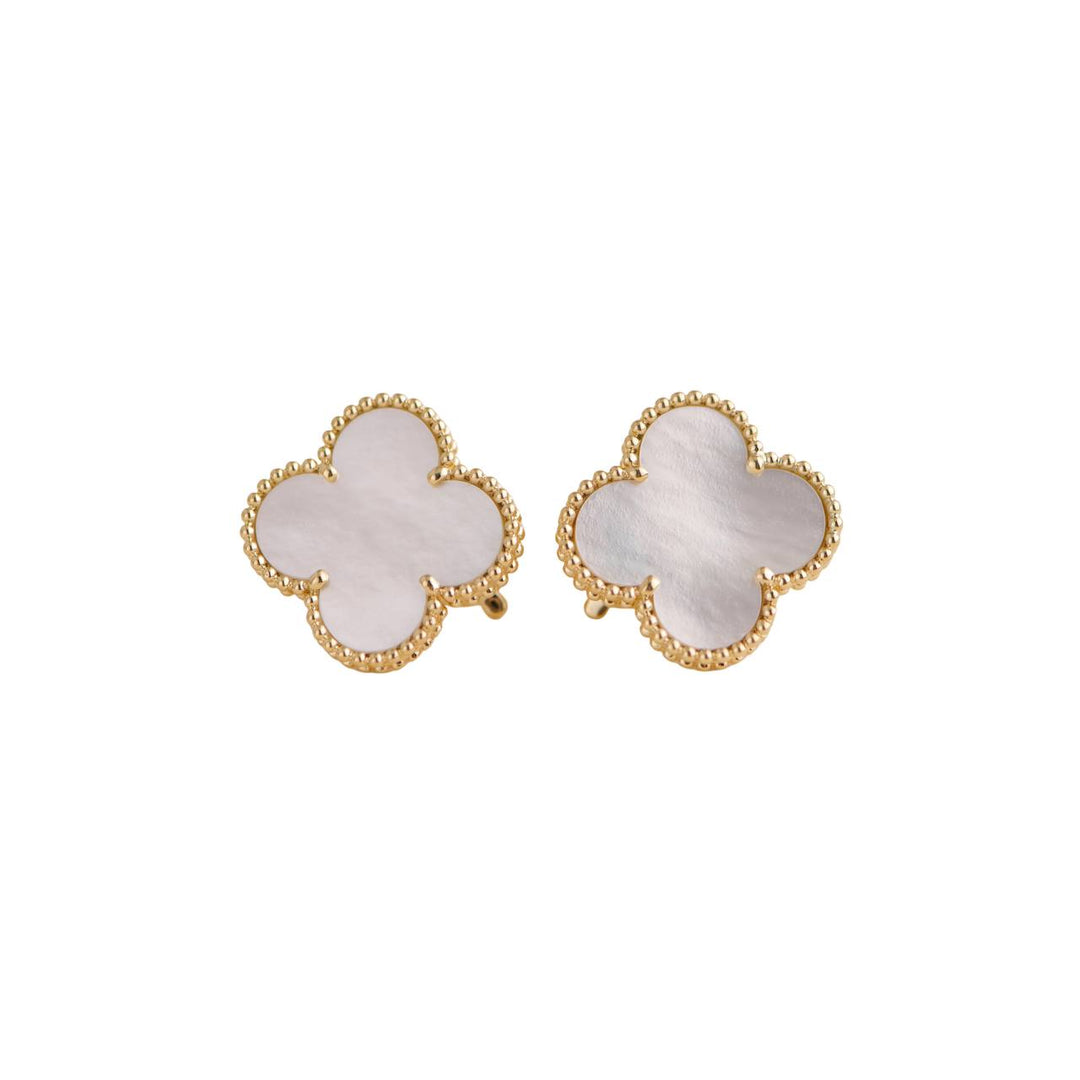 Pre-loved Van Cleef & Arpels Magic Alhambra Mother-of-Pearl 18K Yellow Gold Earrings