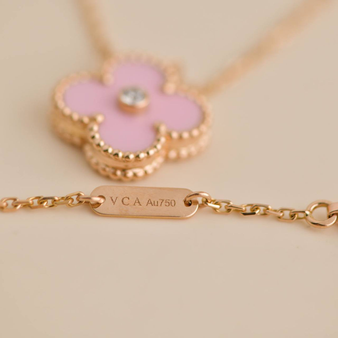 Van Cleef Arpels Vintage Alhambra 2015 Diamond Pink Sèvres