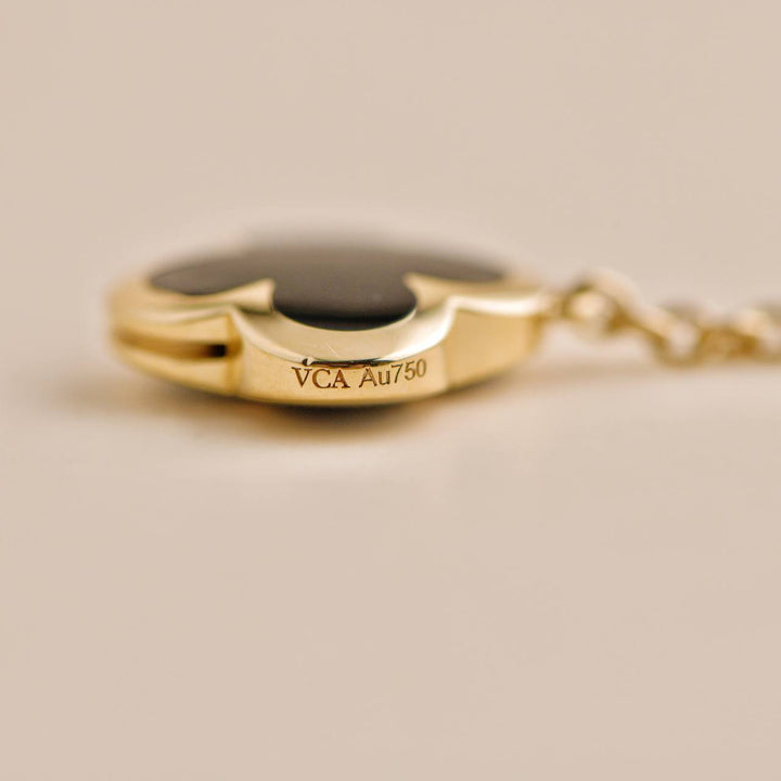 Van Cleef & Arpels Pure Alhambra Black Onyx 18K Yellow Gold Bracelet