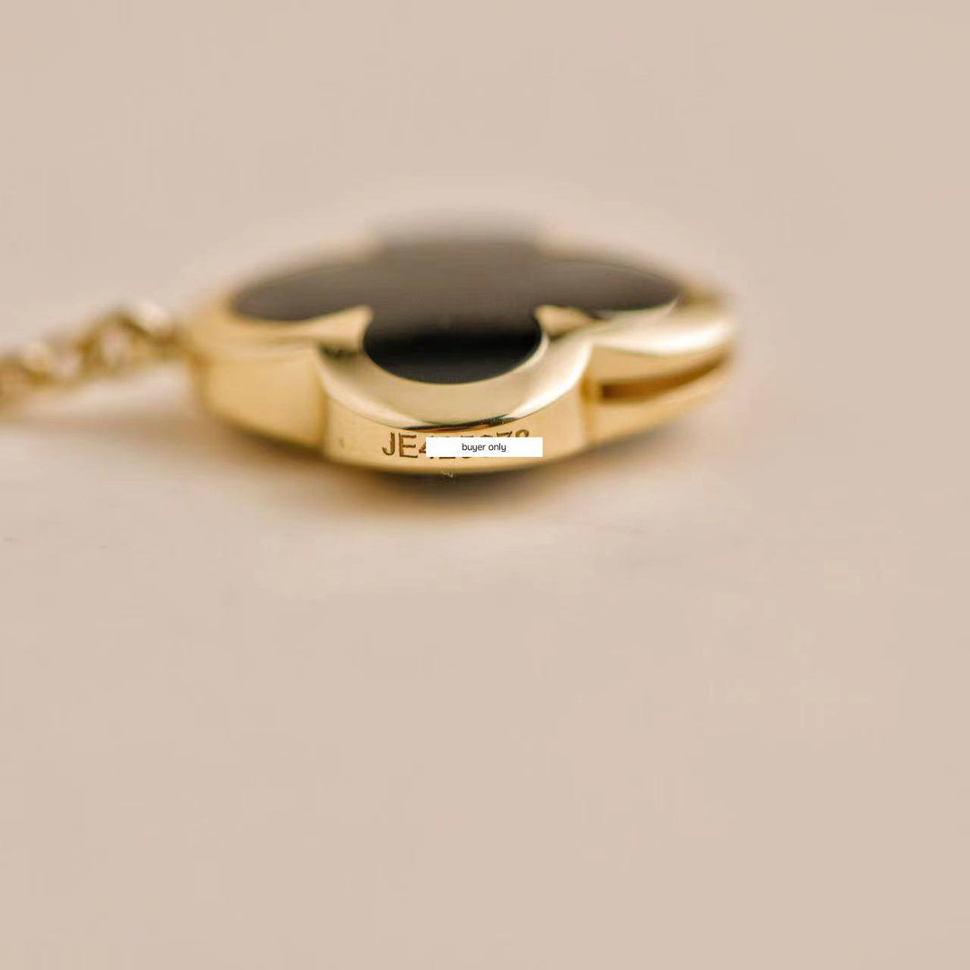 Van Cleef & Arpels Pure Alhambra Black Onyx 18K Yellow Gold Bracelet