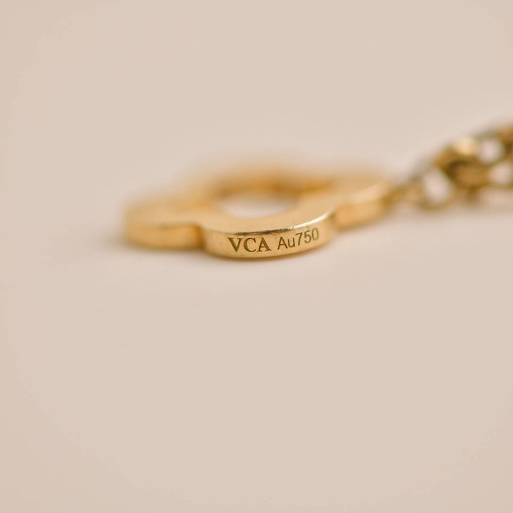 Second Hand Van Cleef Byzantine Alhambra Yellow Gold 3 Motif Bracelet