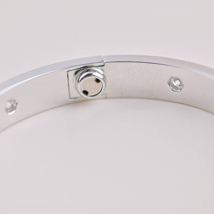 Second Hand Cartier 10 Diamond Love Bracelet in 18K White Gold