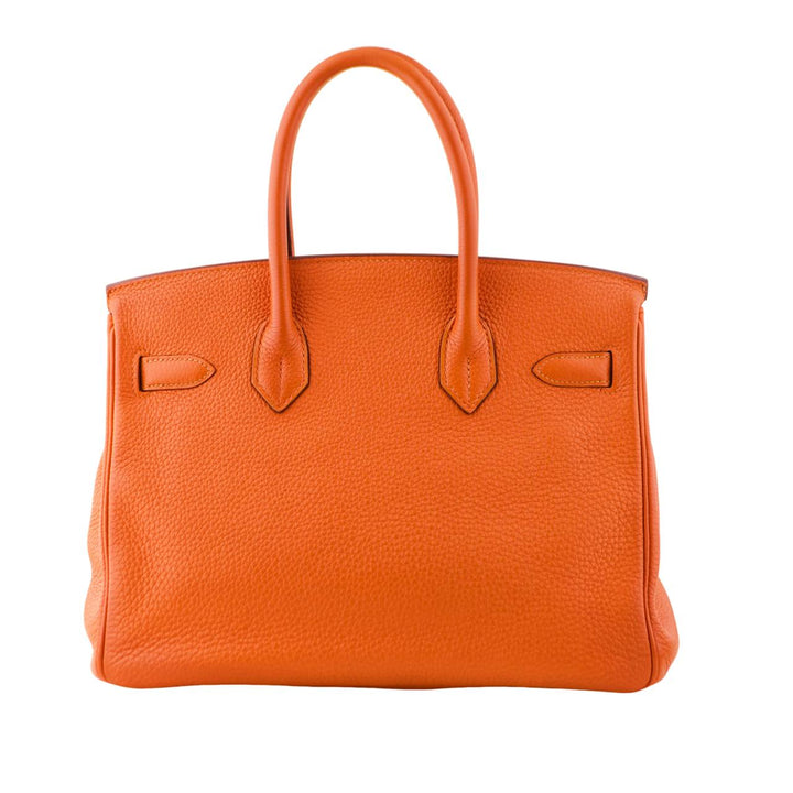 Second Hand Hermès Birkin 30 Orange Togo Leather Gold Hardware