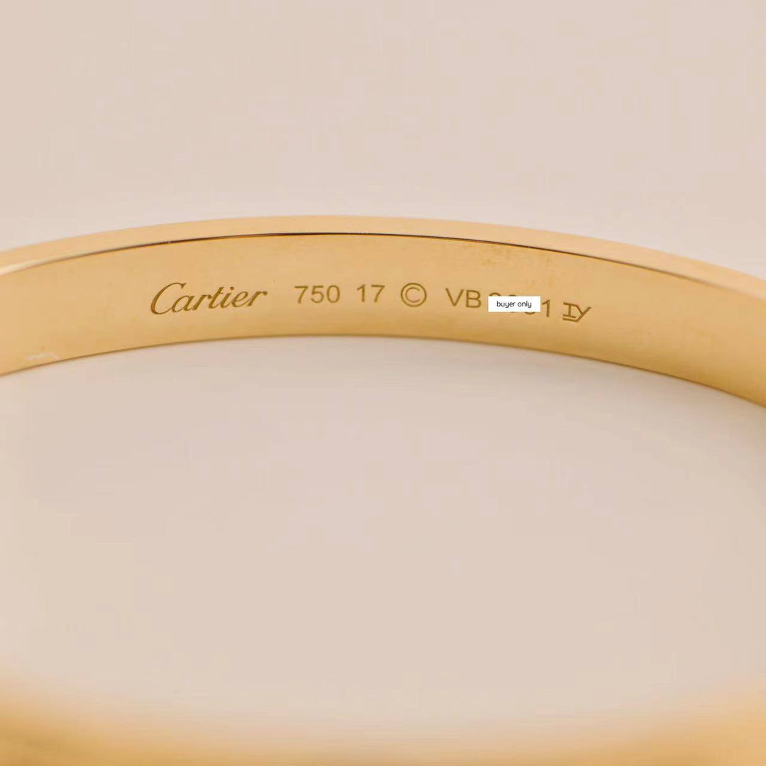 Cartier Love Bracelet 18K Yellow Gold Size 17 – Dandelion Antiques