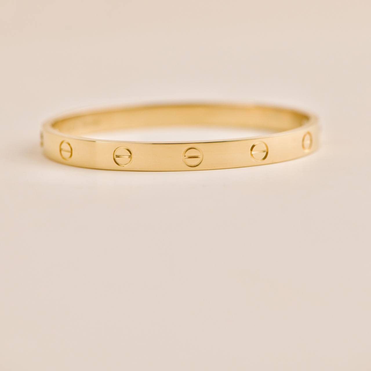 Cartier Love 18k Yellow Gold Bracelet Size 17 – Dandelion Antiques