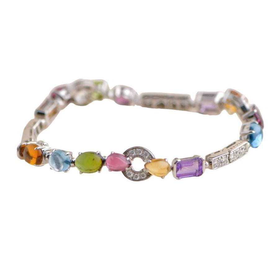 Pre-loved Bvlgari Allegra Multi-Gemstone White Gold Bracelet