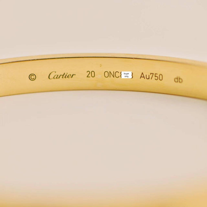 Cartier Love Yellow Gold Bracelet Size 20