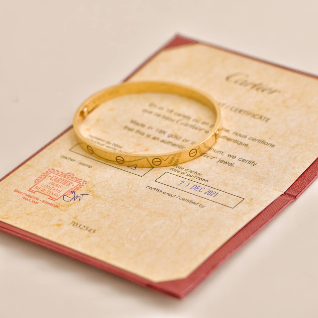 「非売品」Cartier 限定プレート 約20cm Cartier Love Yellow Gold Bracelet Size 20 – Dandelion Antiques