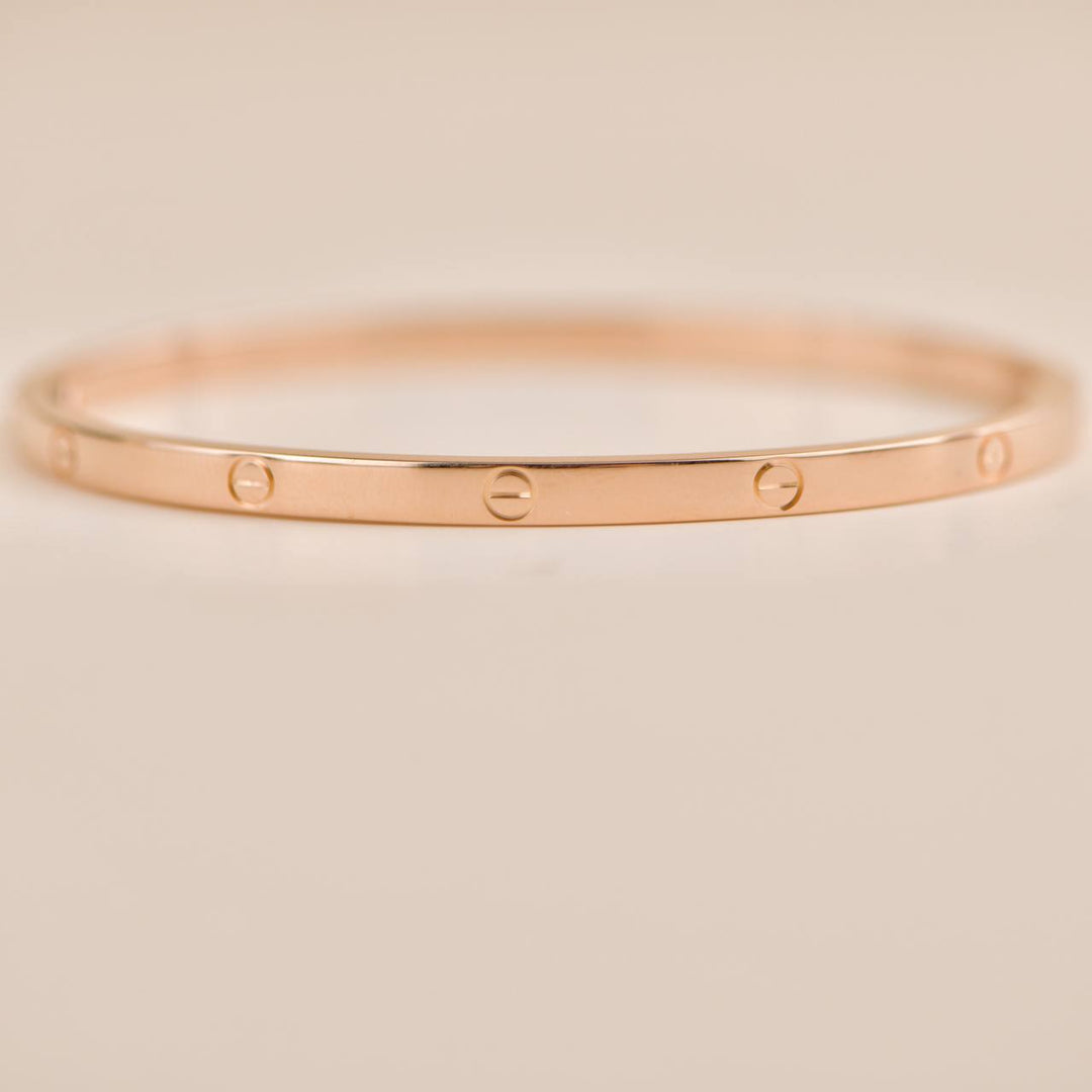 Pre-owned Cartier Love Bracelet Small Model Size 17