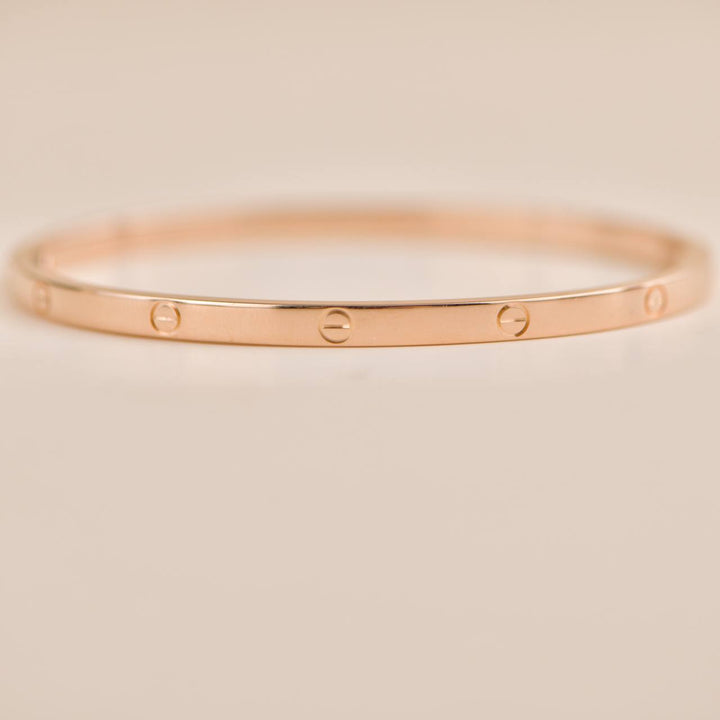 Pre-owned Cartier Love Bracelet Small Model Size 17