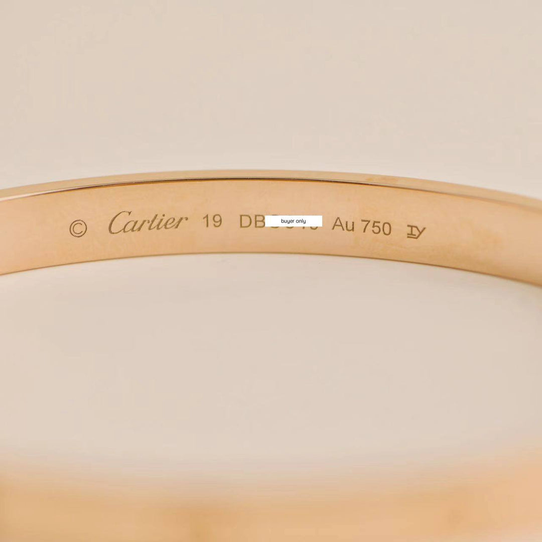 Preowned Cartier Love Bracelet Rose Gold Regular Model