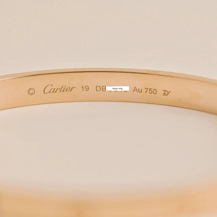 Preowned Cartier Love Bracelet Rose Gold Regular Model