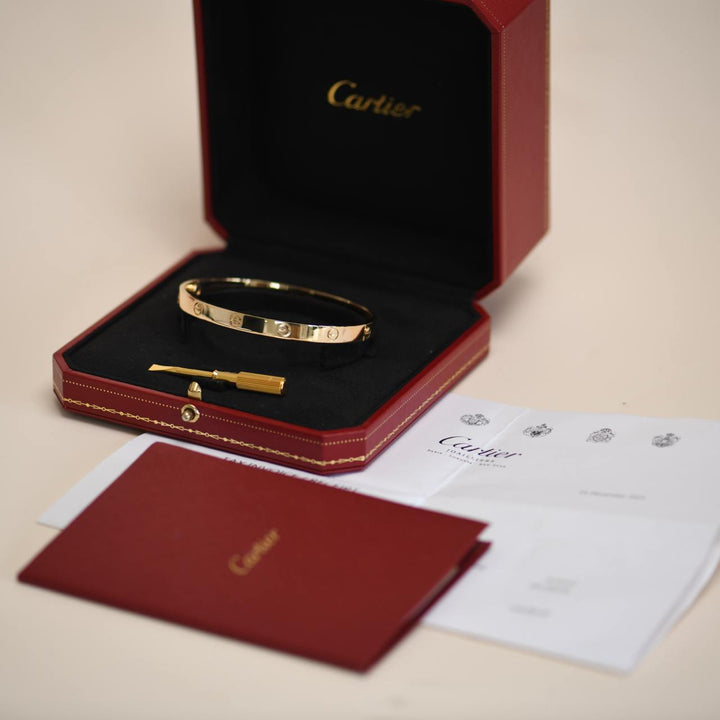 Preowned Cartier Love Bracelet Rose Gold Size 19