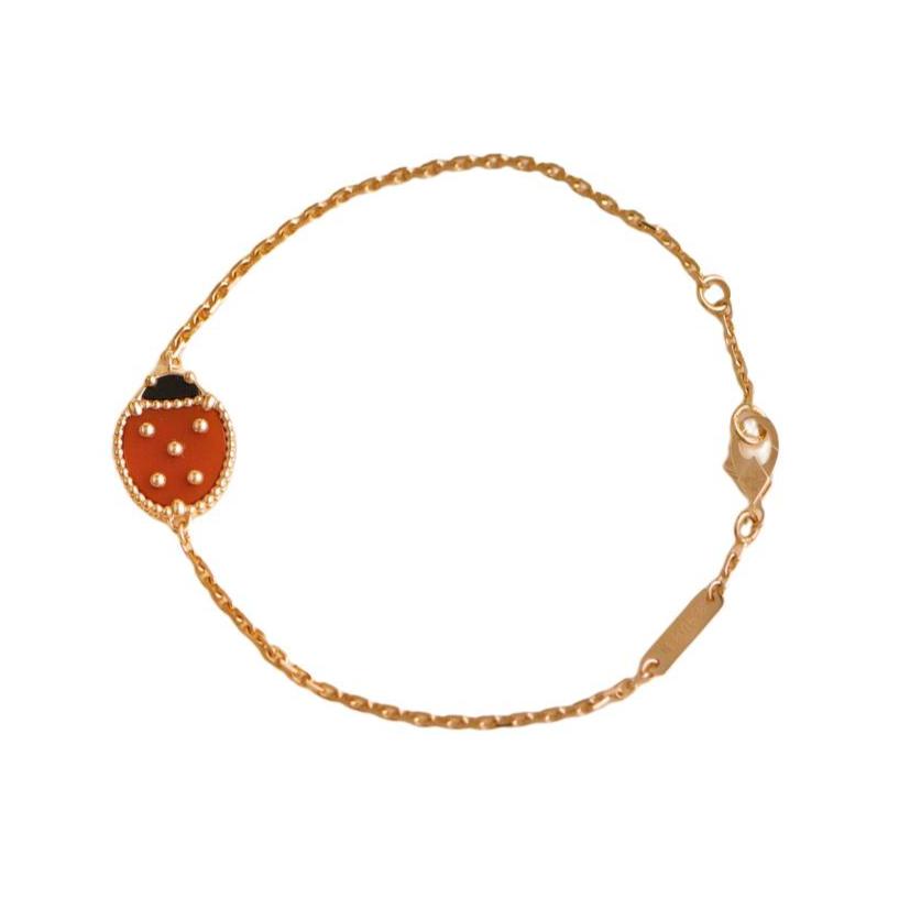 Preloved Van Cleef & Arpels Lucky Spring Ladybug 18k Rose Gold Bracelet 