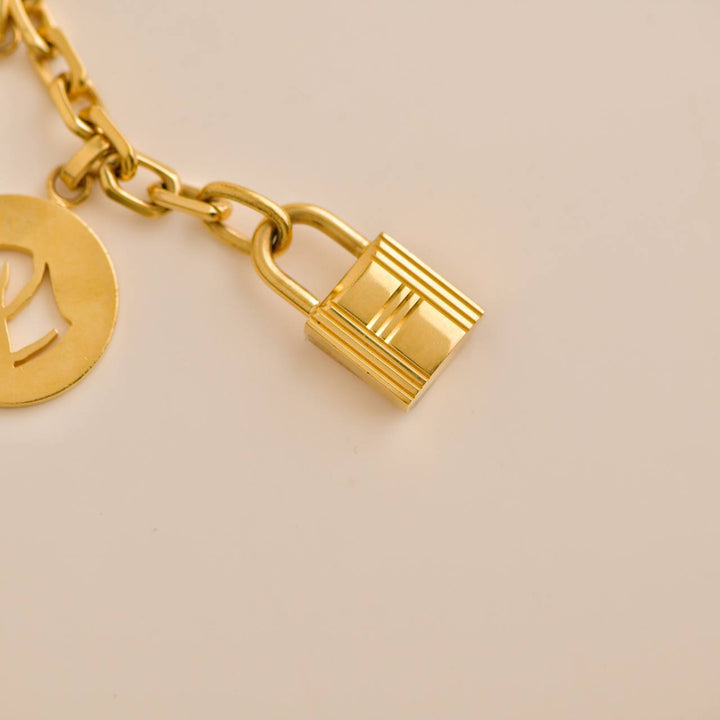 Preowned Preloved Hermes Gold Breloque Olga Bag Charm 