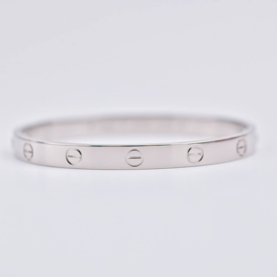 Second Hand Cartier Love Bracelet 18K White Gold Size 17