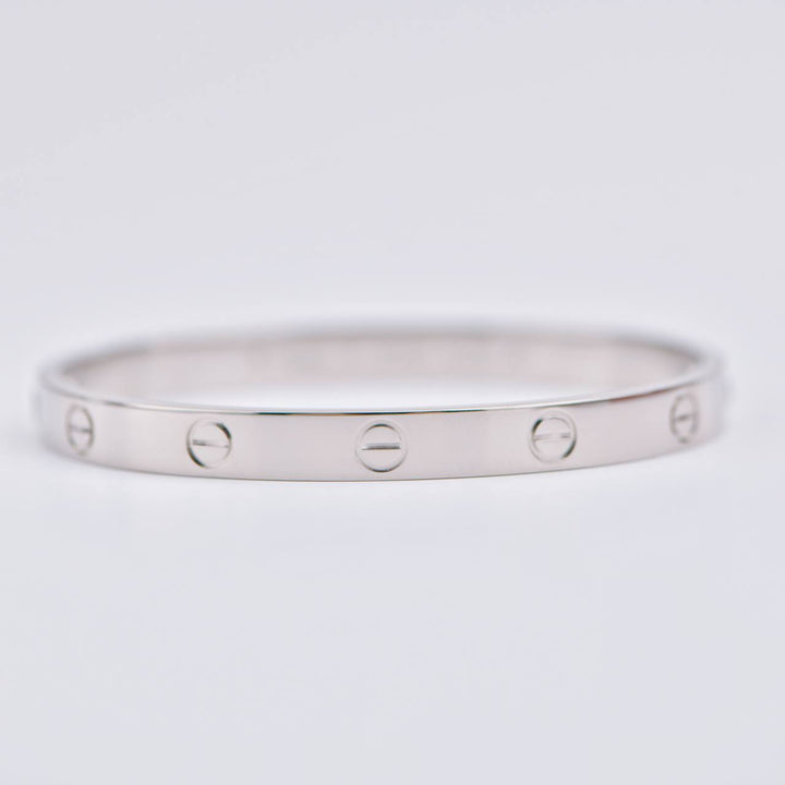 Second Hand Cartier Love Bracelet 18K White Gold Size 17