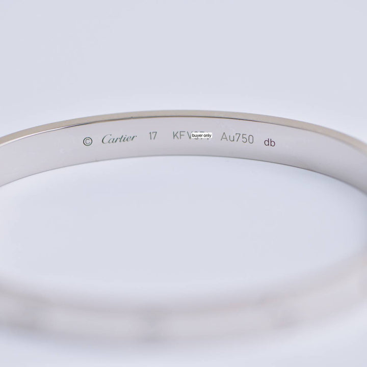 Preowned Cartier Love Bracelet 18K White Gold Size 17