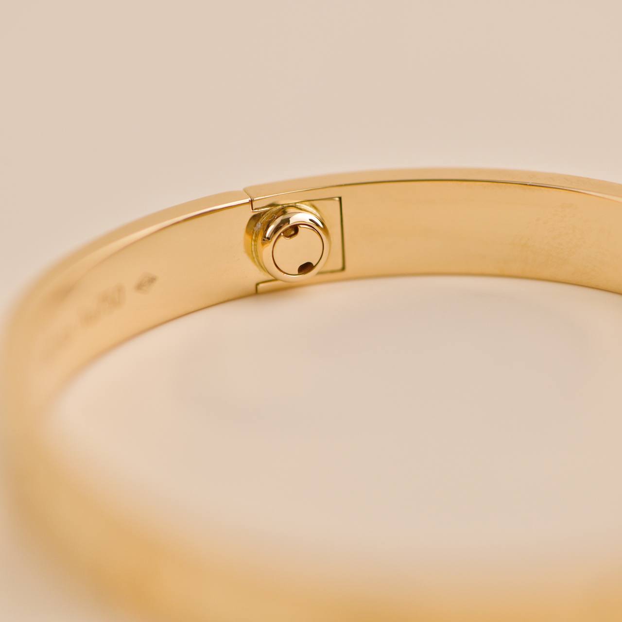 Cartier Love 18k Yellow Gold Bracelet Size 16 – Dandelion Antiques