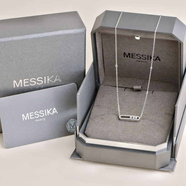 Preowned Messika 18k White Gold Diamond Pendant Necklace