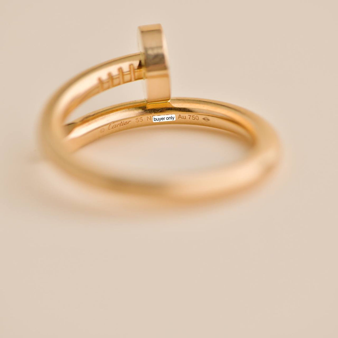 Preowned Cartier Juste un Clou 18k Rose Gold Ring Size 55