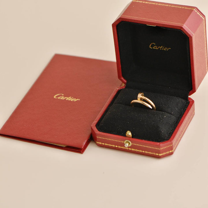 Second Hand Cartier Juste un Clou 18k Rose Gold Ring Size 55