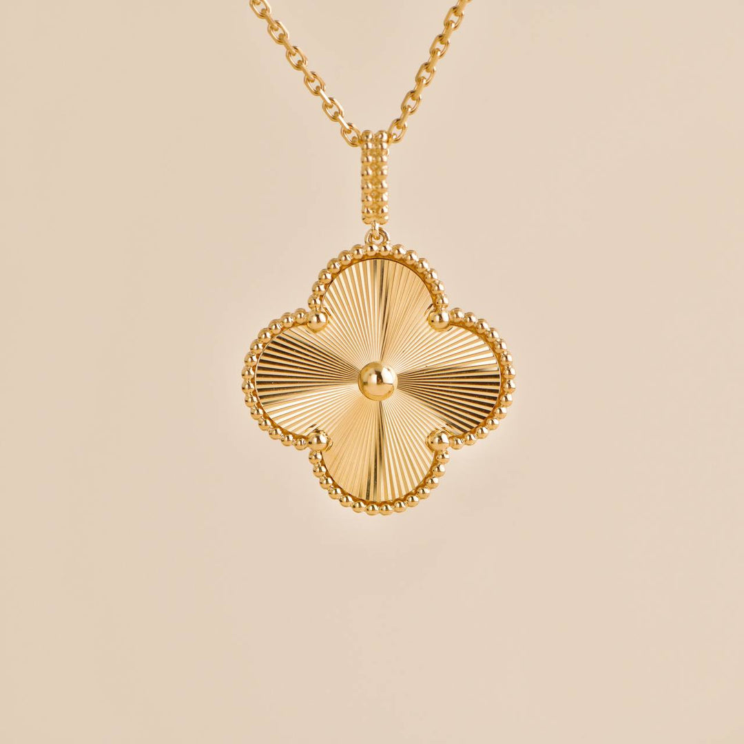 Van Cleef Arpels Magic Alhambra Guilloché 18K Yellow Gold