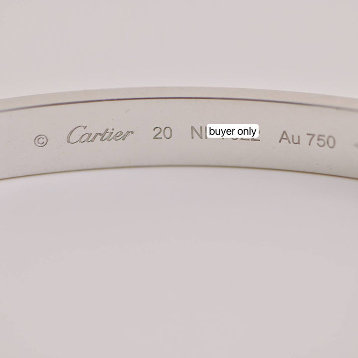 Second Hand Cartier Love Bracelet 18K White Gold 