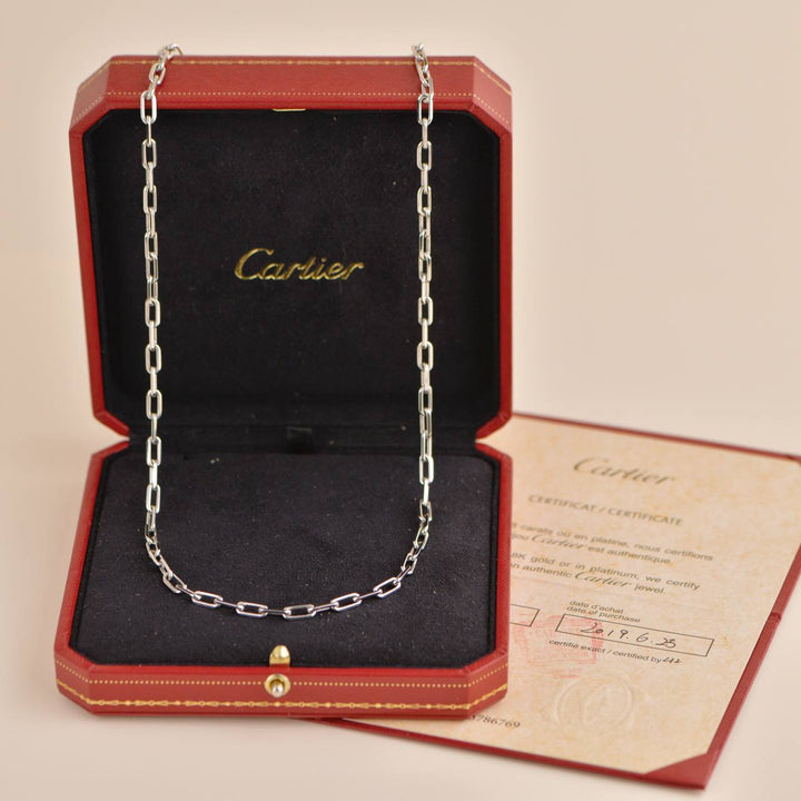 Preowned Cartier Santos De Cartier 18K White Gold Necklace