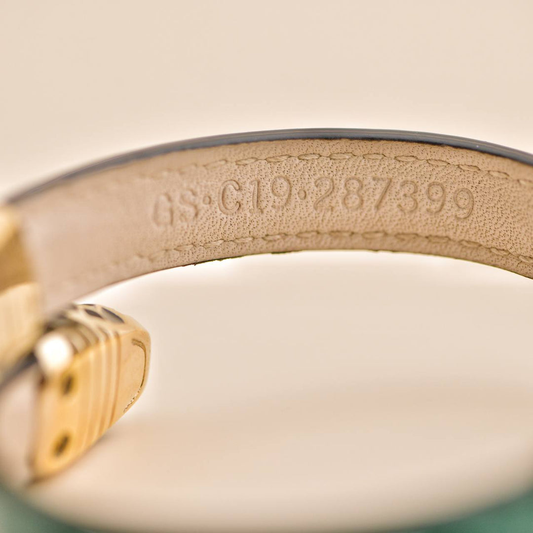 Second Hand Bvlgari Serpenti Forever Enamel Leather Bracelet