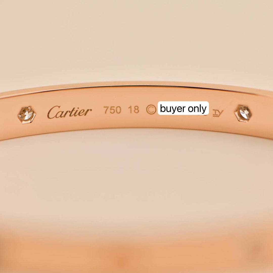 Cartier Love 4 Diamond 18k Gold Bracelet 